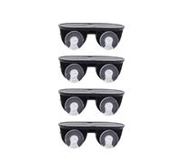 Rotelle autoadesive, 4 Pcs Self Adhesive Mute Caster Wheels 360 Swivel(Black3)