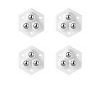 Rotelle autoadesive, 4 Pcs Self Adhesive Mute Caster Wheels 360 Swivel(White4)