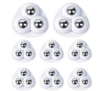 Rotelle autoadesive con rotazione a 360°, mini ruote girevoli per mobili ed elettrodomestici, portante fino a 12,5 kg per puleggia, colore: bianco (set da 8)