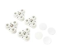 Rotelle autoadesive, Self Adhesive Caster Wheels 4 Pcs Heavy Duty Rotating(4pc White Steel)