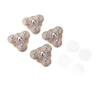 Rotelle autoadesive, Self Adhesive Caster Wheels 4 pcs Rotating(4 Transparent Steel)
