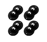 Rotelle autoadesive, Self Adhesive Caster Wheels 4 Pcs Rotating Black And White(C Black Steel)