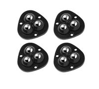 Rotelle autoadesive, Self Adhesive Caster Wheels 4 Pcs Rotating Black And White(D Black Steel)