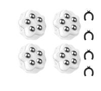 Rotelle autoadesive, Self Adhesive Caster Wheels 4 Pcs Rotating Black And White(M White Steel)
