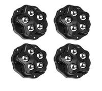 Rotelle autoadesive, Self Adhesive Caster Wheels Pack of 4 Black and White .8cm(Black steel ball)