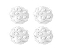 Rotelle autoadesive, Self Adhesive Caster Wheels Pack of 4 Black and White .8cm(White nylon)