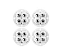 Rotelle autoadesive, Self-Adhesive Casters 4 Pack Black,1-4 Beads 20-200Kg(D white)