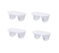 Rotelle autoadesive, Self Adhesive Casters 4 Pack Black White .5x2x1.5 cm(White)
