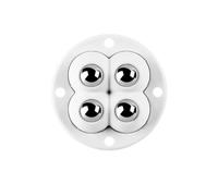 Rotelle autoadesive, Self-Adhesive Casters Heavy-Duty Double Ball Bearings(1pcs-white)