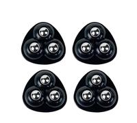 Rotelle autoadesive, Self Adhesive Mute 3 Beads Ball Caster Wheels Pulley 4 Pcs(Black1)