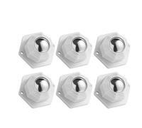 Rotelle autoadesive, Self Adhesive Rotating Caster Wheels White Black 8-40pcs(Style 02- White,40pcs)