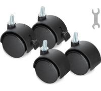 Rotelle Classic Cantabile per Supporto Tastiera KSD-400Pro MK II | 4 rotelle adatte per supporto tastiera KSD-400Pro MK II, 2 rotelle con freno, 2 senza freno, Diametro: 5 cm, In plastica