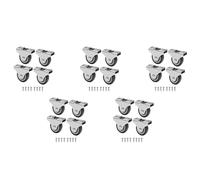 Rotelle da 20 Pezzi Rotelle per Mobili Rotelle Fisse da 25 mm Piccole Rote5220