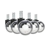 Rotelle For Sedia In Gomma Da 5 Pezzi For Uso Ufficio E Mobili | Sicuro for tutti i tipi di pavimento, materiale in gomma resistente, prestazioni di rotolamento fluide