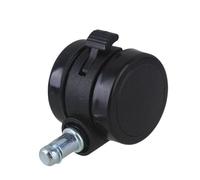 Rotelle girevoli for sedia da ufficio in metallo PU da 2 pollici Ruote for mobili Stelo con anello di presa con freno for divano letto 5pz