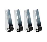 Rotelle laterali da 4 pezzi, ruote in gomma silenziose, rotelle for cassetti, for mobili, armadio da cucina, tavolo, capacità di carico 20 kg(Type2)