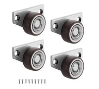 Rotelle Mobili Ruote Spostare Mobili Rotelle Piccole Girevoli, 4 Pezzi Ruote per Mobili Universali Mini Ruote Fisse, Adesive Piastra in Acciaio Inossidabile Ruote Secchi Spazzatura