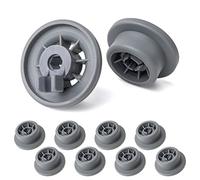 Rotelle per cestello per lavastoviglie, 8 pezzi, grigio, rotelle Ø 26 x 10 mm, rotelle per lavastoviglie universali per la maggior parte delle lavastoviglie