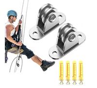 Rotelle per il sollevamento, dispositivo di serraggio in acciaio - disco in acciaio molto resistente con una portata di 80 kg, per soffitta, garage, fai da te, Kayak Fitness