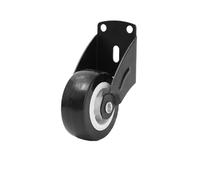 Rotelle Per Mobili 1/2 pezzi di ruote girevoli silenziose e resistenti for mobili, montate lateralmente, supporto for porta mobile, for cancelli utensili domestici(Black-1Pc)