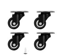 Rotelle Per Mobili 2-4 pezzi Ruote girevoli for mobili a rulli nere for carrelli con piattaforma for impieghi gravosi Sedie Accessori for la casa(4 Pcs-Swivel,2 inches)