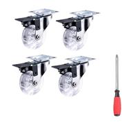 Rotelle Per Mobili 4 set di ruote girevoli for mobili, 2 pollici, trasparenti(StyleB,2 inch)