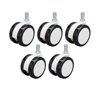 Rotelle Per Mobili 5 rotelle for sedia da ufficio sicure for tutti i pavimenti, non servono tappetini, silenziose e scorrevoli, universali(2.5 inch)