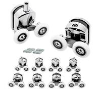 Rotelle per porta doccia, set di ruote complete, 8 ruote, Ø 23 mm, 22900
