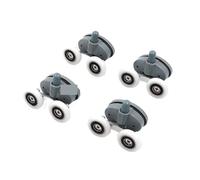 Rotelle per porte scorrevoli in vetro, Sliding Shower Door Rollers Pack Of 4 Or 8 Diameter 23mm-27mm(Doubl 4pcs Lower,23.0mm)