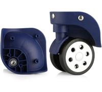 Rotelle per valigie, PVC & PP Swivel Luggage Mute Wheel | Multicolor, 2 Pcs, Luggage Replacement Swivel Parts(Blue)