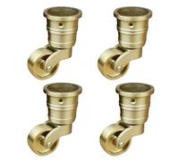 Rotelle. Rotella antica a tazza tonda, rotella girevole, rotella for mobili, for piedini di pianoforte, divani, tavoli, capacità di carico 150 kg, con viti, set di 4