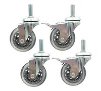 Rotelle. Rotelle x4, Rotelle for trasporto pesanti, Rotelle girevoli in gomma, Rotelle for carrelli industriali con freni, Bulloni M12 x 30 mm(2pcs)