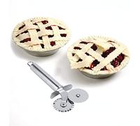 Rotelle Tagliapizza Multifunzionale Acciaio Inossidabile Taglia Pizza Due Ruote Coltello per Torta di Sicurezza Taglio della Pizza Utensile per Affettatrice Utensili da Cucina per Casa Cuochi