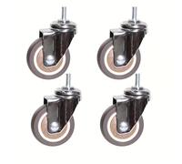 Rotelle universali con leva a vite TPR da 4 pollici, ruote TPR con barra rotante da 360 gradi for carrelli della spesa, i, carrelli, banchi da lavoro