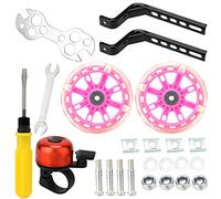Rotelle universali per Bicicletta da Bambino, Ruote Regolabili Ausiliarie per La Bicicletta, Rotelle Laterali, Rotelle Bici Bambini, Training Wheels for Bikes Stabilizzatori per Bici Rosa