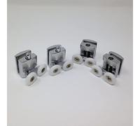 Rotelline cuscinetti per porta box doccia ricambio - Diametro ruota 21 mm spessore 0.5 mm.KIT 8 PEZZI.