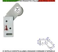 Rotello Brevetto Antifurto Contatto Bianco Tapparelle Passaggio Allarme Serrande