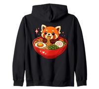 Roter Panda mit Nudeln Ramen Kawaii Roter Panda Felpa con Cappuccio