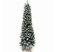 ROTEX Albero di Natale Artificiale innevato Slim Stretto salvaspazio Apertura Automatica cm 180-210
