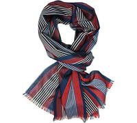Rotfuchs Sciarpa in cotone, da donna, estiva, da uomo, a righe, leggera, prodotta in Germania, Blu, (L X B) 190 x 48 cm