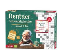 ROTH Calendario dell'Avvento con puzzle e tè biologico, 24 varietà di tè biologici e 24 enigmi per la pensione, calendario dell'Avvento del tè per pensionati, nonna e nonno, senza cioccolato