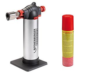 Rothenberger 035126E Rofill Cannello per Crème Brûlée con Cartuccia, Silver/Rosso