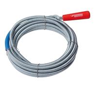Rothenberger Cavo per la pulizia degli scarichi industriali 7 m, in acciaio per molle, Ø spirale: 9 mm, con trapano di ritorno e manovella, Tubi in plastica, ghisa o gres, 072985E