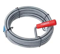 Rothenberger Cavo per la pulizia degli scarichi industriali 5 m, in acciaio per molle, Ø spirale: 9 mm, con trapano di ritorno e manovella, Tubi in plastica, ghisa o gres, 072984E