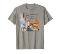 Rothenburg OB der Tauber, Baviera, Germania, Disegno a Mano Maglietta