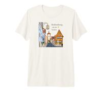 Rothenburg OB der Tauber, Baviera, Germania, Disegno a Mano Maglietta Premium