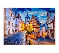 Rothenburg Ob Der Tauber by Night, Romantico Strada in Baviera, Germania - Puzzle Premium da 1000 pezzi per adulti