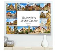 Rothenburg ob der Tauber Impressionen (hochwertiger Premium Wandkalender 2026 DIN A2 quer), Kunstdruck in Hochglanz: Zwölf wunderschöne malerische Bilder der Stadt Rothenburg ob der Tauber