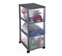 Rotho 1447600096 Cassettiera a Torre con Ruote Orgamix Tower 3 cassetti