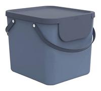 Rotho Albula 40L Bidone per la raccolta differenziata Design salvaspazio (Blu scuro)